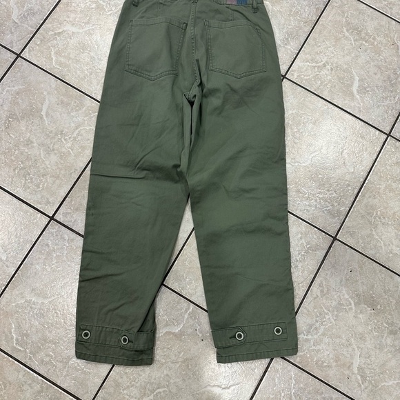Pistola Green Cargo Pants Sturdy Cotton Blend Tammy High Rise Patchwork Size 27 - Picture 5 of 7